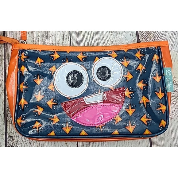 Les Skewies Convertible Backpack Set of 3 Blue Orange Silly Face Belgium - Picture 4 of 13